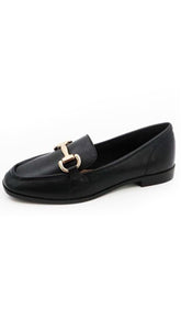 Isabella Black Flat Loafer